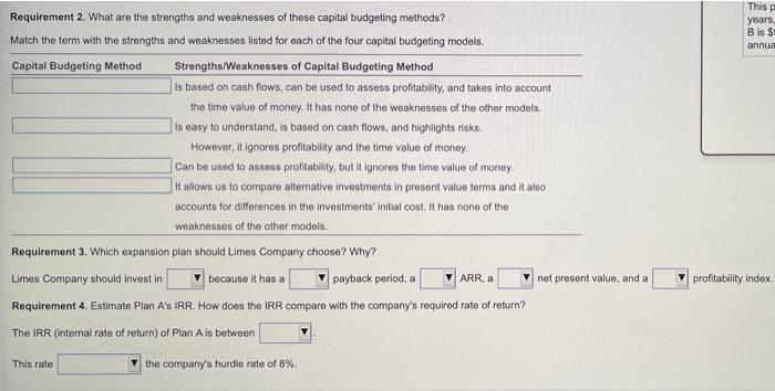 does the IRR compare with the company's required rate of return? I