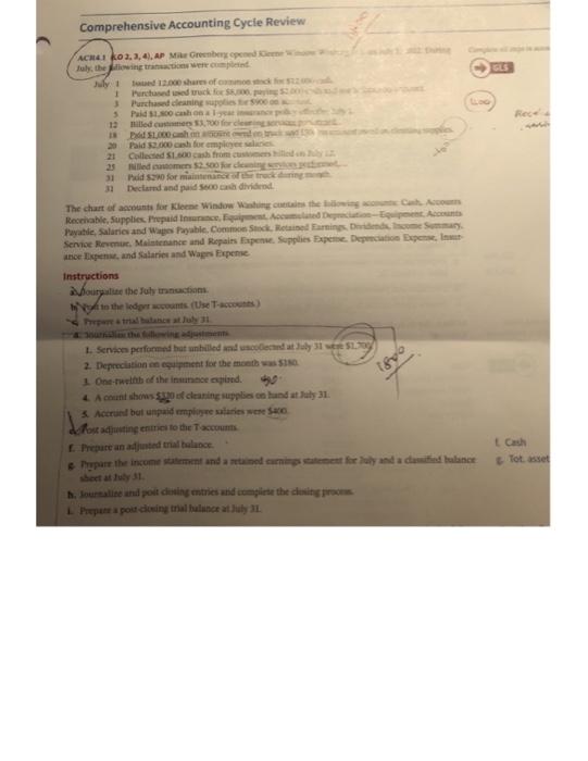 on account 5 Pald 51.800 cash on a 1-year insurance policy efethull