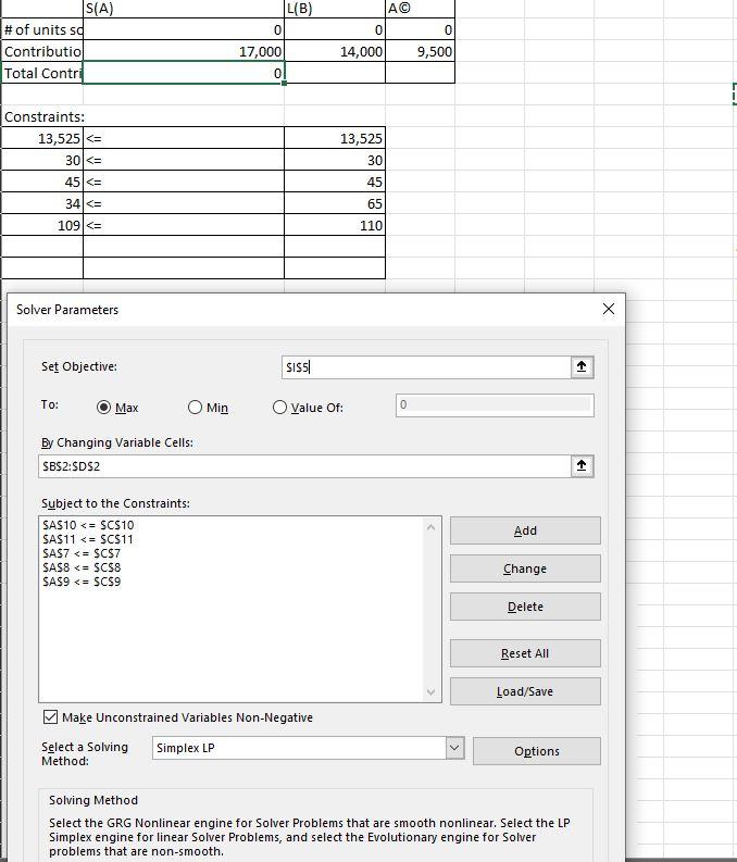 This Excel solver is saying Objective cell values do not converge.
