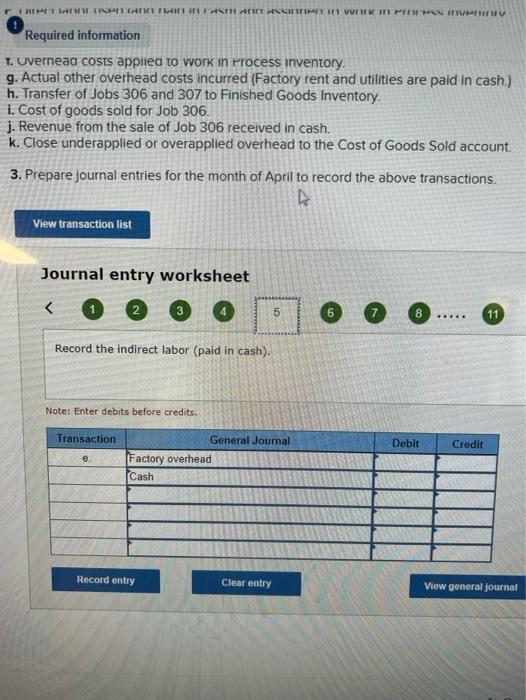 31 Direct materials used in March Direct labor used (in March) Overhead