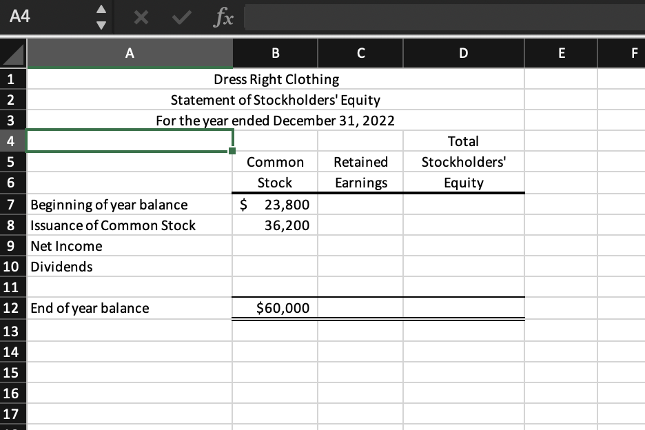 statements has been provided on the trial balance tab of the Excel
