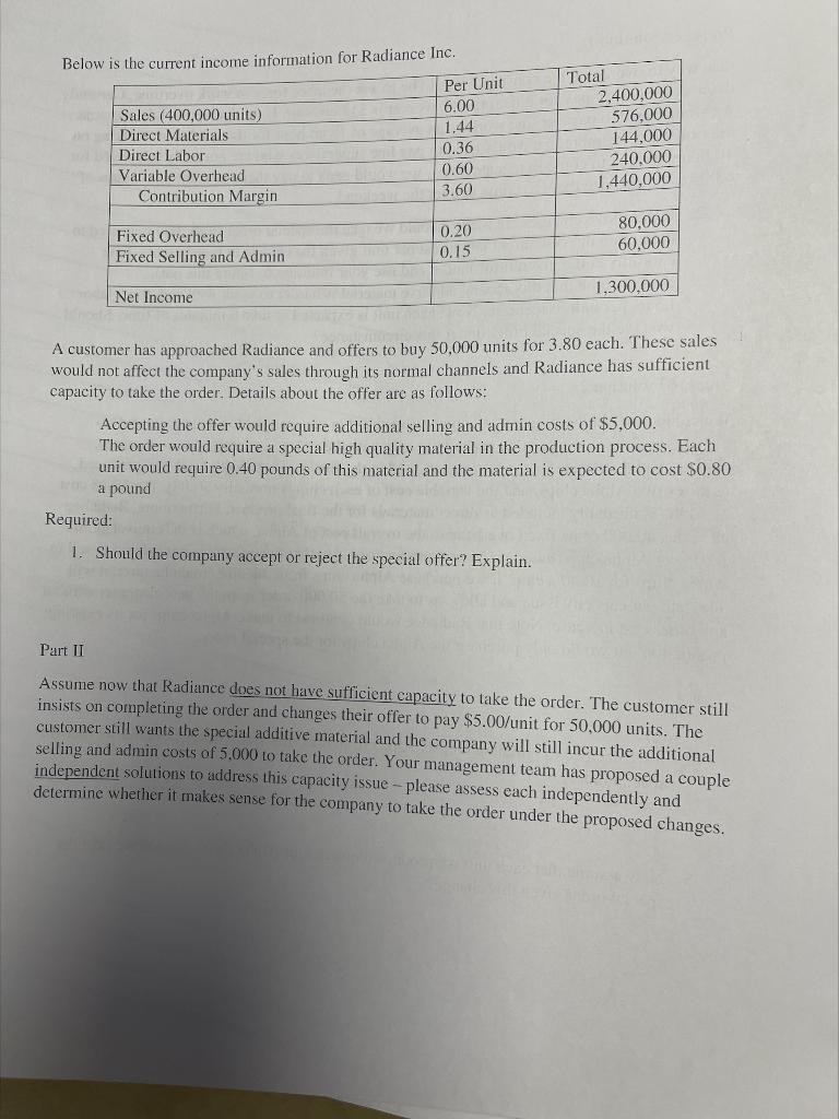  Please solve for as much as you can. Thanks! Below is