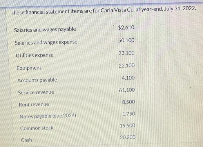 stock during the year. CARLA VISTA CO. Retained Earnings Statement $ Prepare