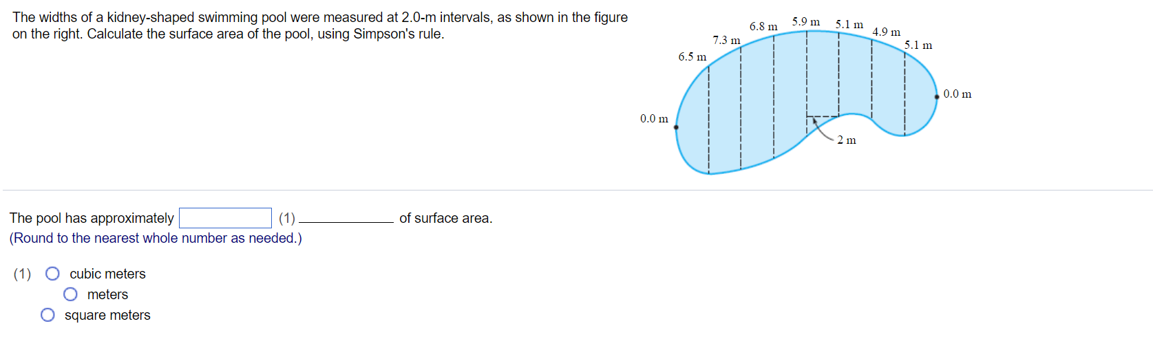 pool were measured at 3.0-m intervals, as shown in the figure on