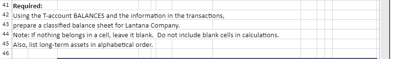 of transactions in T-accounts. The Controller has asked you to prepare the