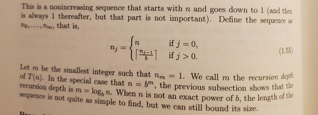 in each of the following recursions when n=2m for mZ+: (i) T(n)=8T(2n)+n.