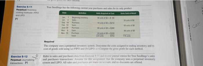  answer exercie 5:12 using data in 5:11 above Exercise 511 Perpetuati