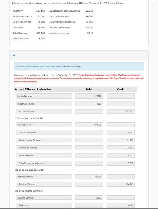 Need help for part b, will give thumbs up Selacted accounts for