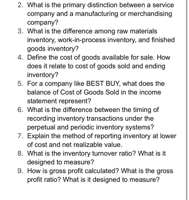 answer all please (type them out) 2. What is the primary distinction