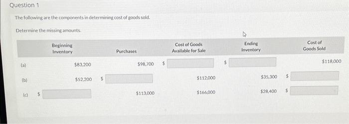question 1 question 2 question 3 question 4 question 5 The following