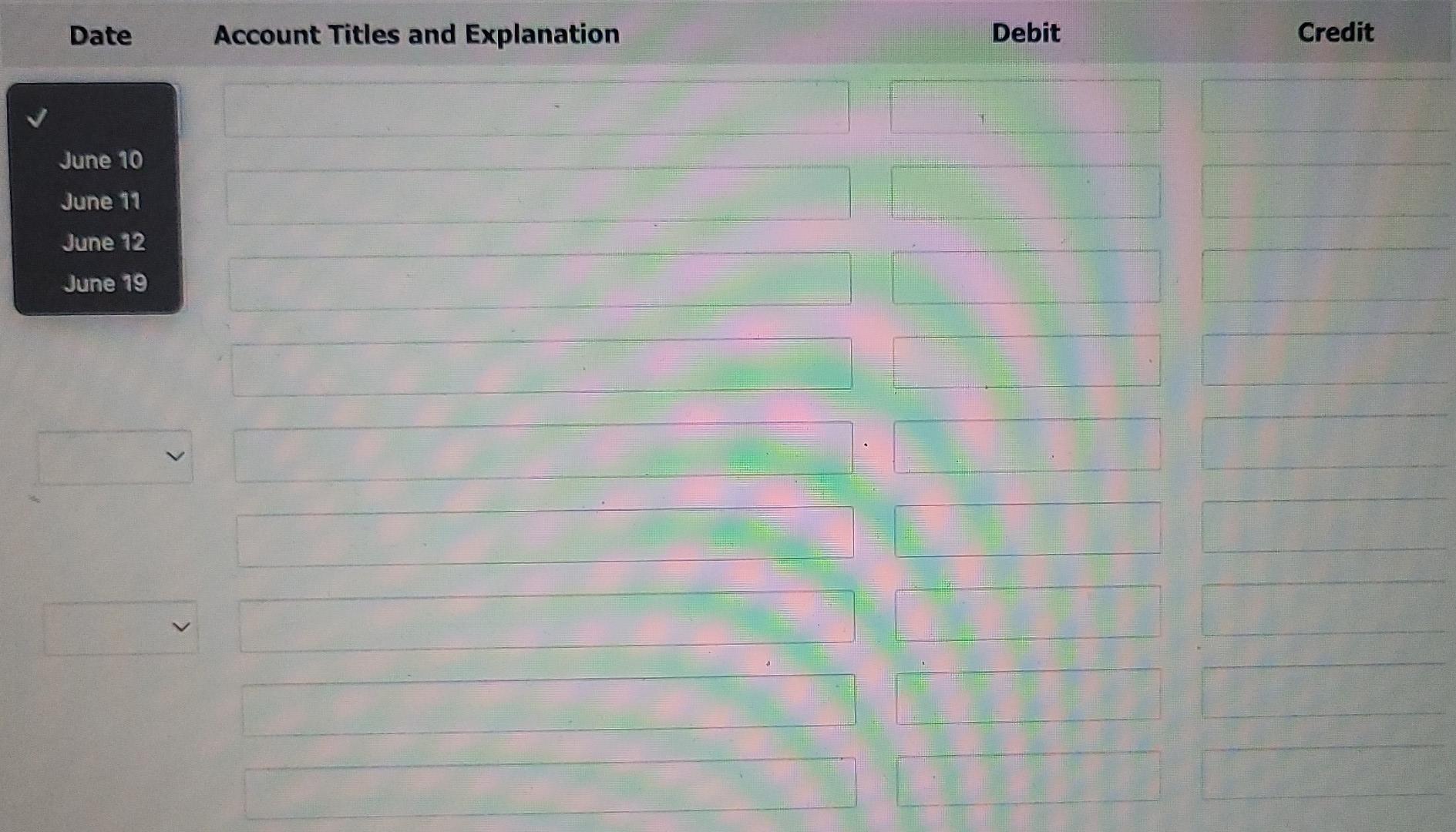 you. On June 10. Sandhill Company purchased $6,900 of merchandise from Carla