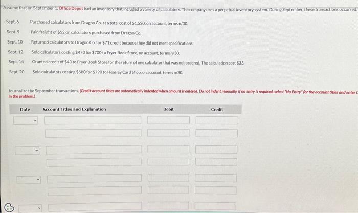 Flounder Company for $29,000, terms 4/10, net/30, FOB shipping point. 2. On