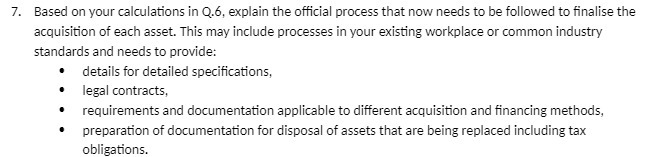  7. Based on your calculations in Q.6, explain the official process