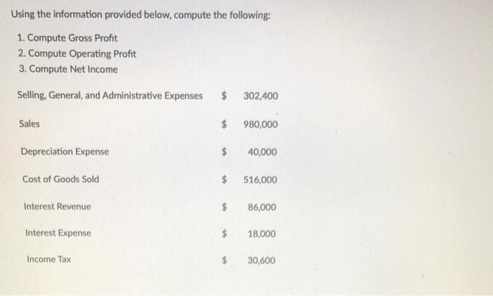 Please show details for the calculation in a word document. Thanks Using