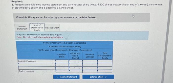 for the first year of operations ended on December 31. Transactions during