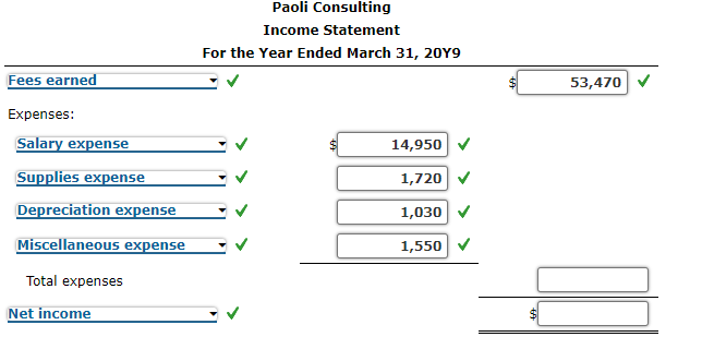 Consulting. Based on the preceding spreadsheet, prepare a statement of stockholders equity