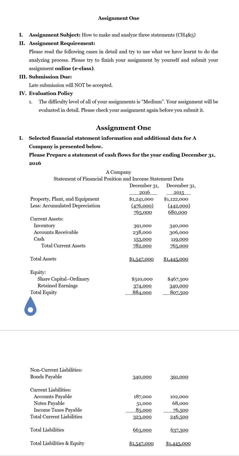  Assignment One I. Assignment Subject: How to make and analyze three