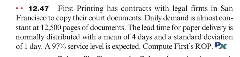 12 of your textbook Textbook: Operations Management Sustainability and Supply Chain Management