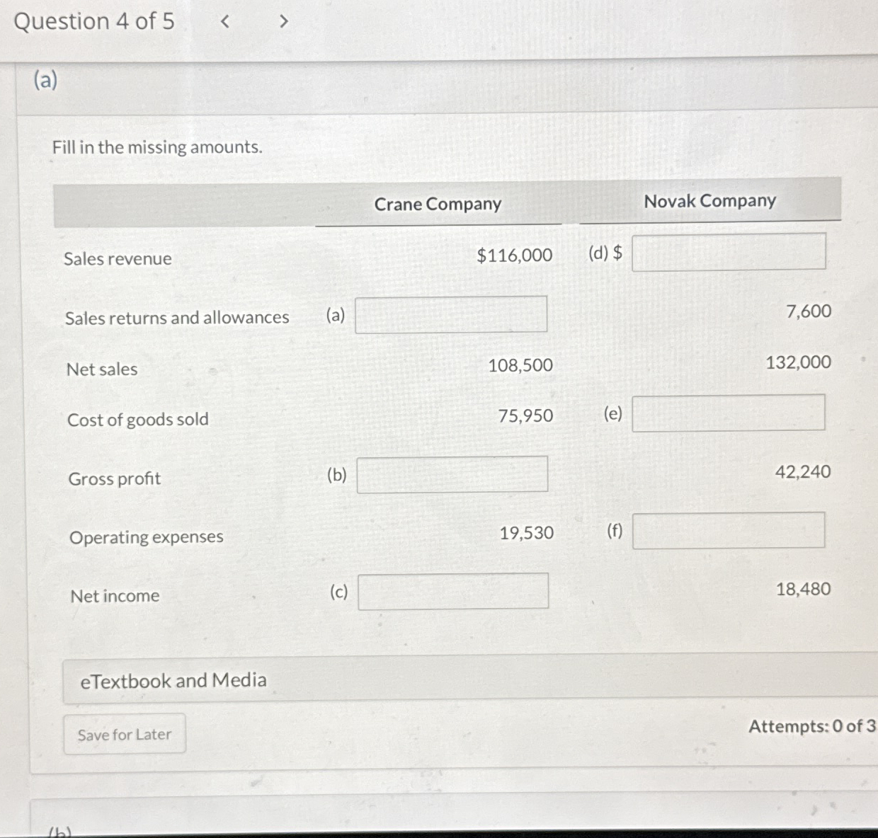  (a) Fill in the missing amounts. Sales returns and allowances (a)