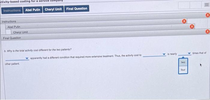 a service company Instructions Abel Putin Cheryl Umit Final Question Instructions Crosswinds
