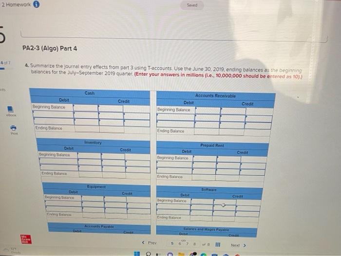 Brightspace Google Docs YouTube Seved PA2-3 (Algo) Recording Transactions (in a Journal