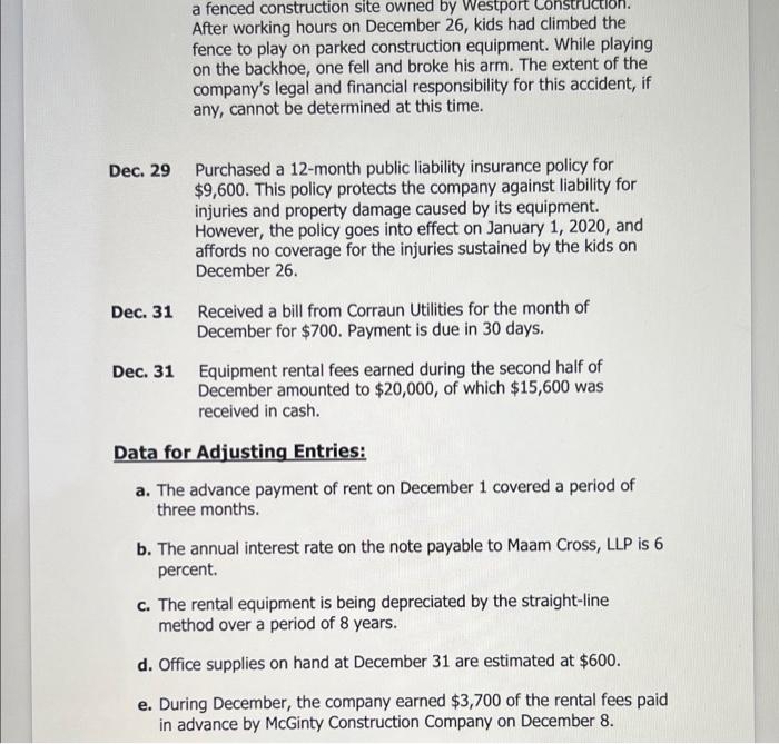 Cloughmore, LLC. They began operations using the following accounts: Cash Income Taxes