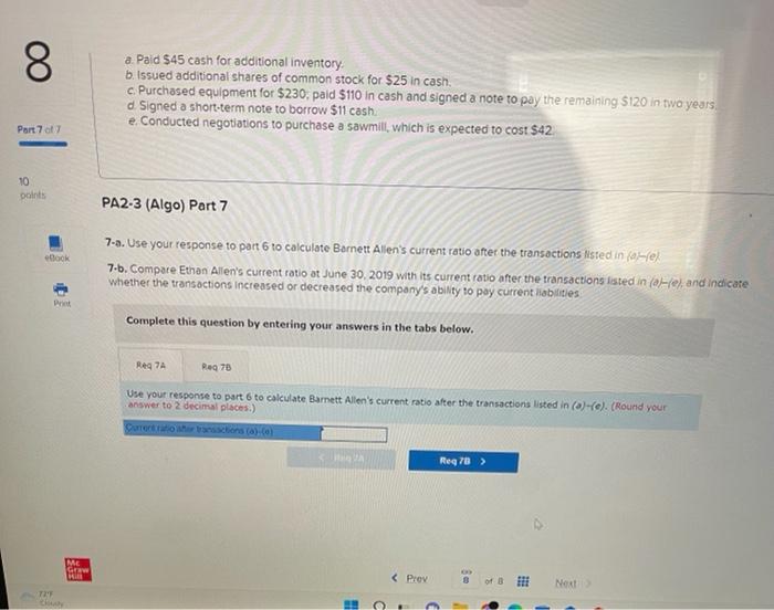 is adapted from Barnett Allen's June 30, 2019, trial balance. (The amounts