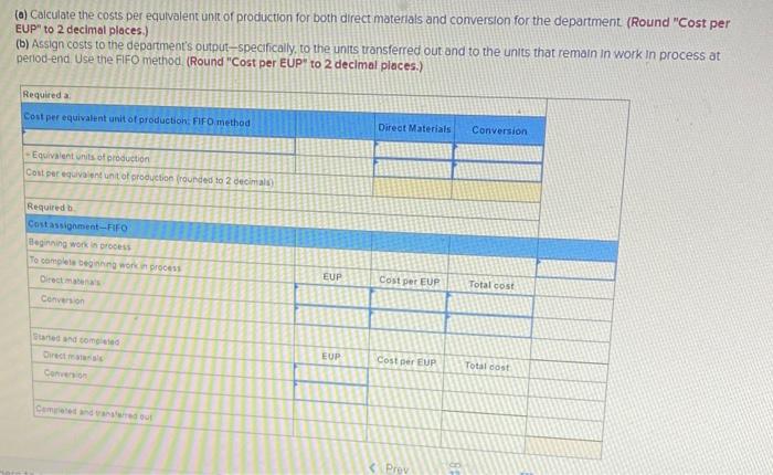 for both direct moterlals and convertion for A pril using the welghted