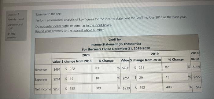 How to solve it step by step Question 1 Partially correct Marked