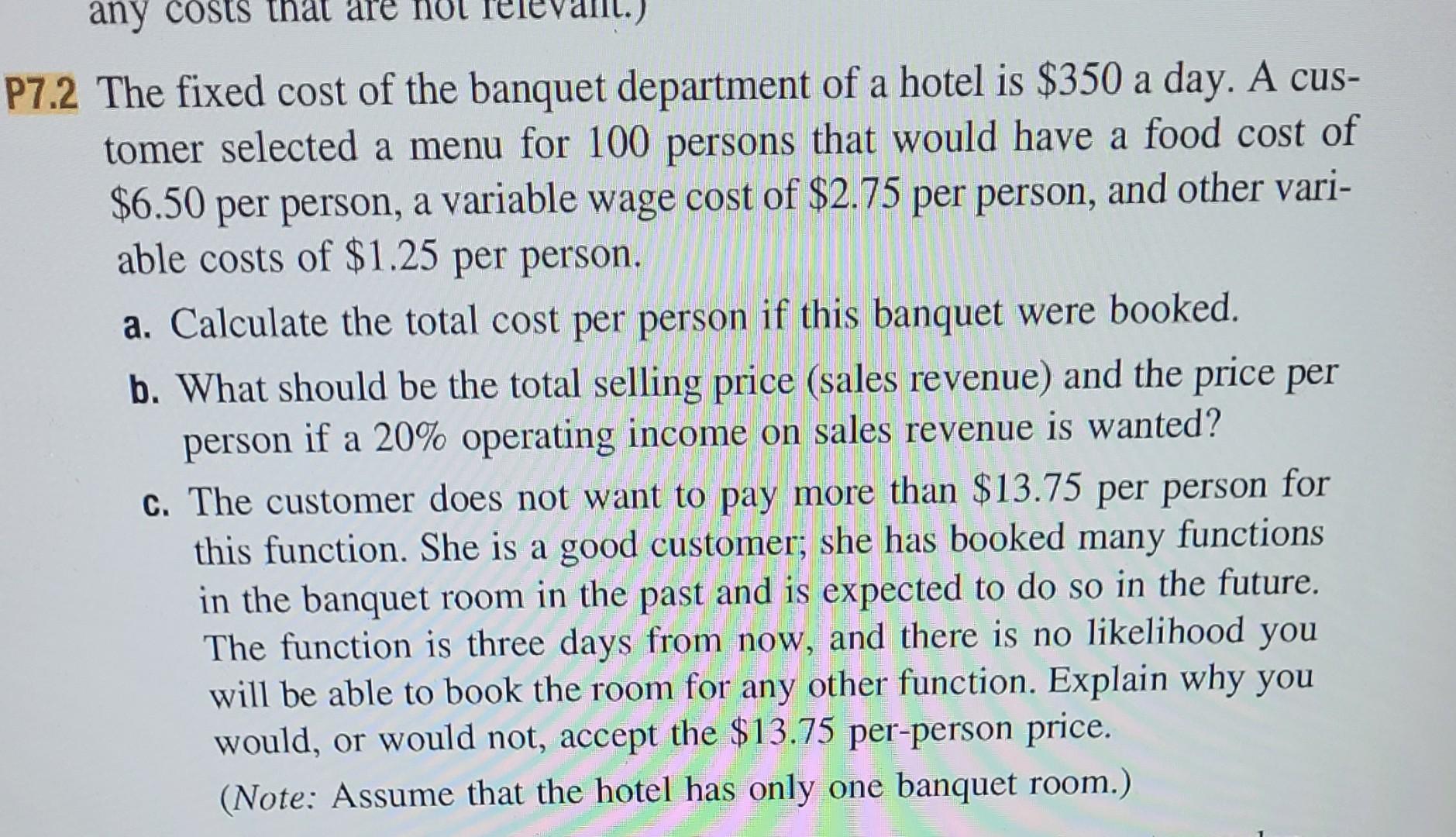  Question #1 Using your work last week on problem P7.2 -