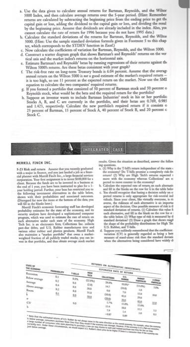  answerr asapppp a. Use the data given to calculate annual returns