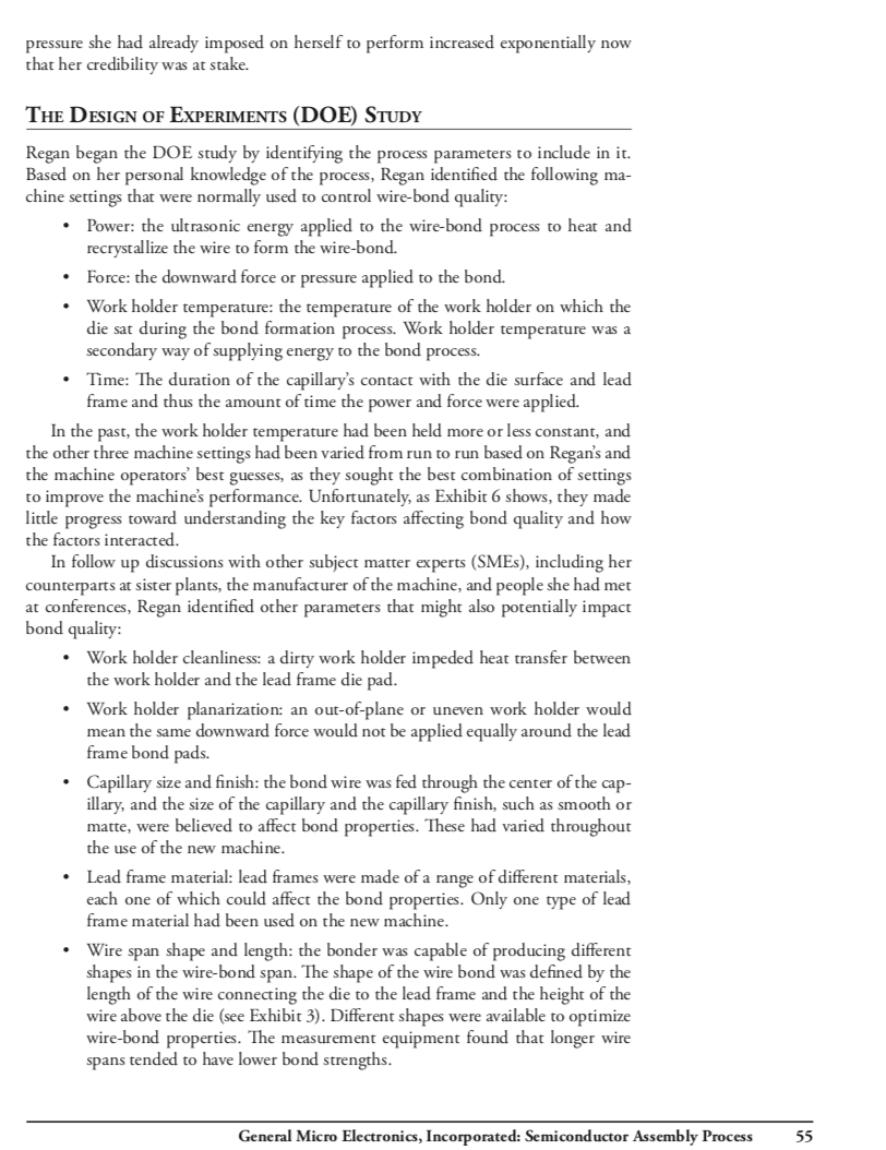 process? Which of these options would you recommend Regan focus on? Why?