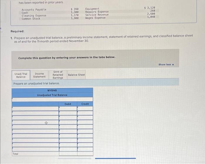 4 Required information The following information applies to the questions displayed below)