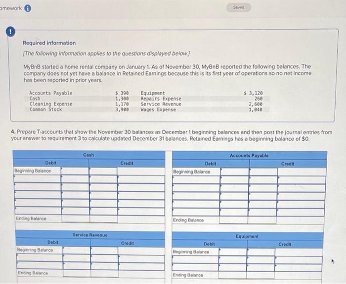 month period ended November 30. Complete this question by entering your answers