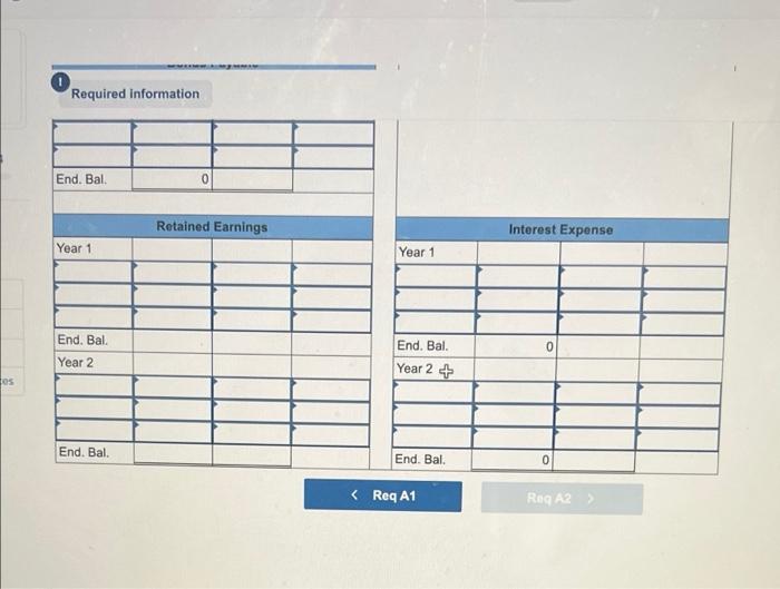 Prepare any necessary closing entries for Year 1. k t L ces