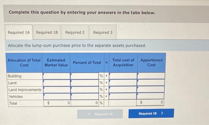 and help would be greatly appreciated!! Timberly Construction makes a lump-sum purchase