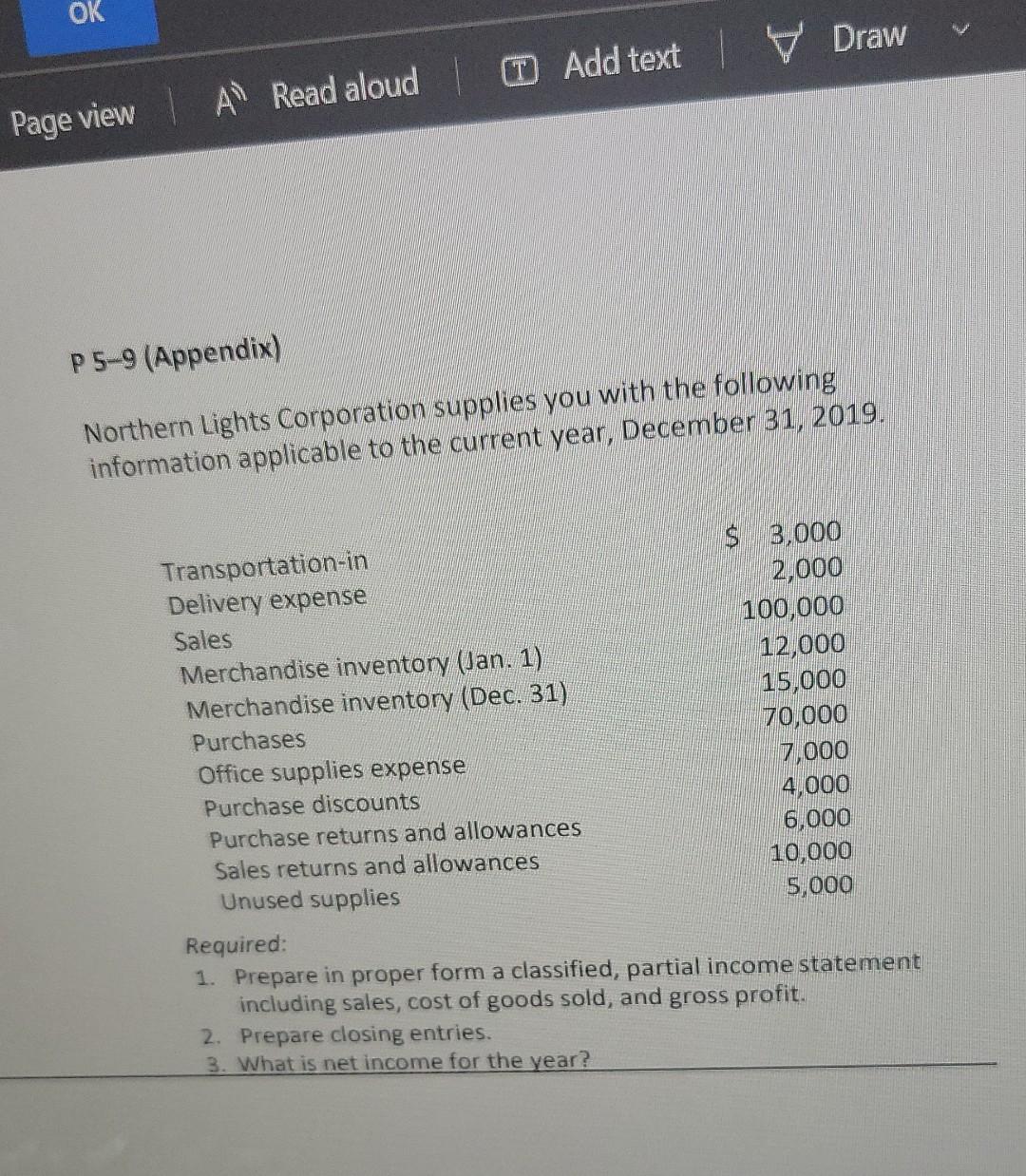  Please do the problem on a computer like Excel sheet OK