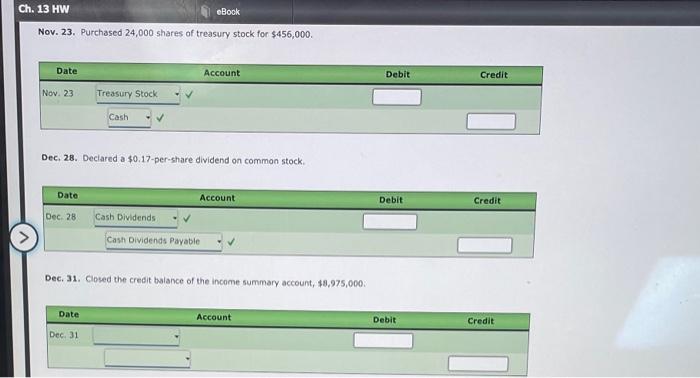 stock. The dividend had been properly recarded when declared on December 1