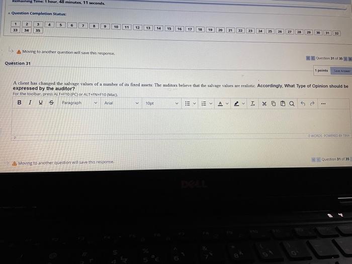  A client has changed the salvage values of a number of