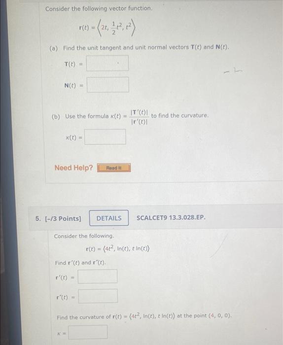 i need help with 4 and 5 please Consider the following vector