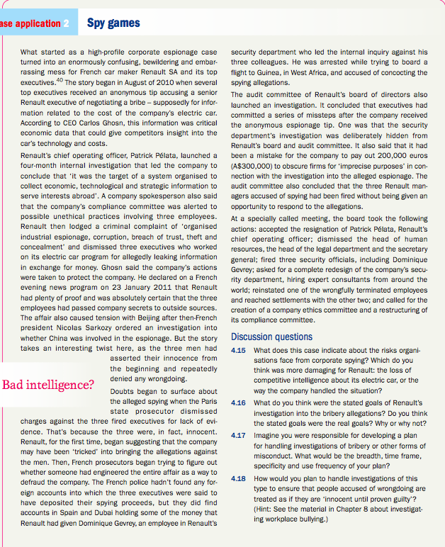  ase application 2 Spy games What started as a high-profile corporate