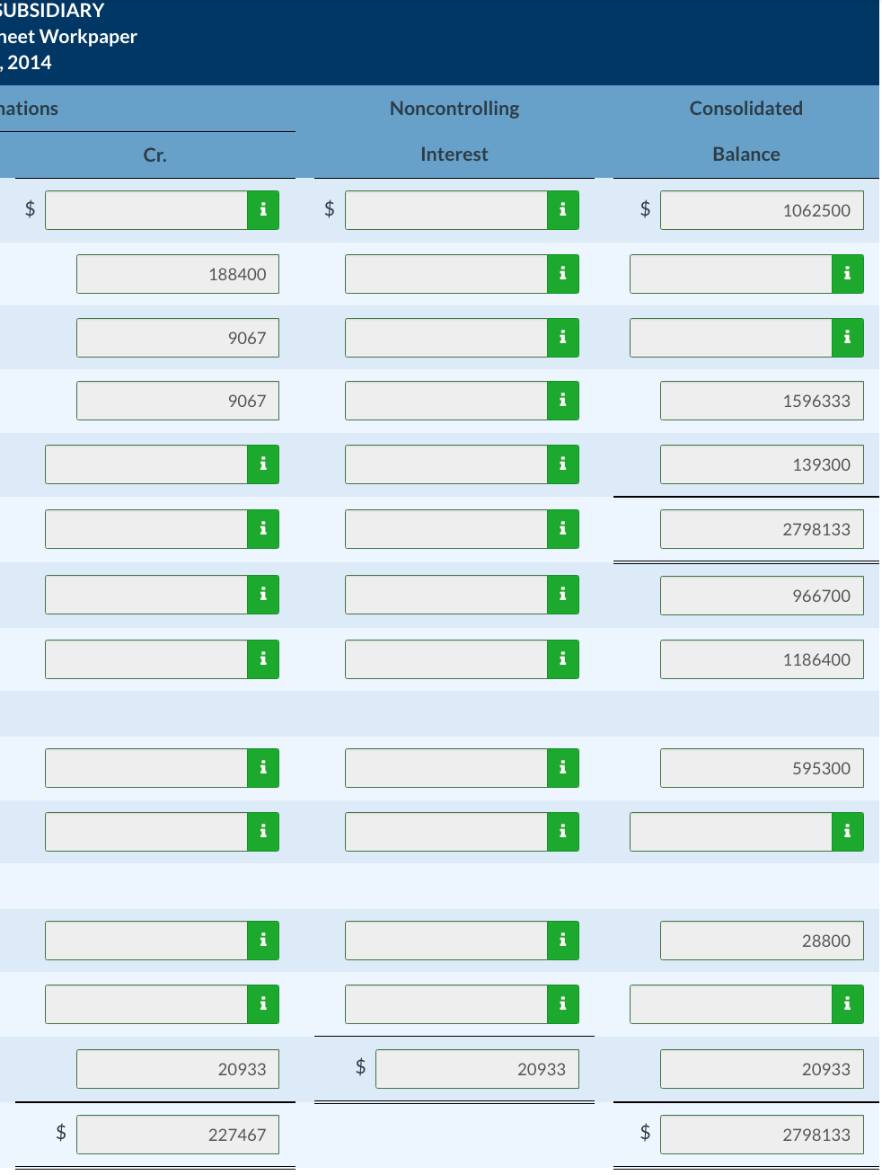 Company Current assets $ 874,700 $257,900 $ 784,500 $278,000 Investment in S