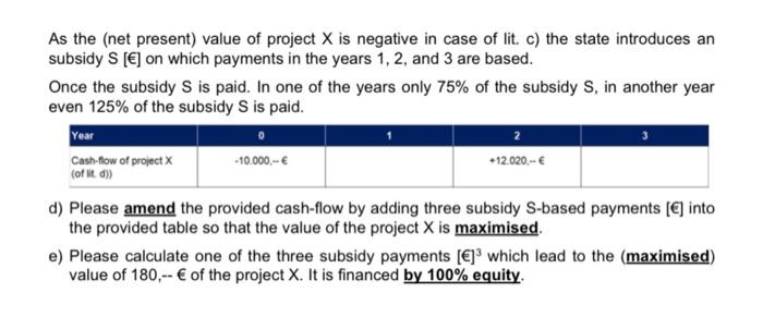 c answer is -156 c) npv financed by 100% equity-156 hwlp me