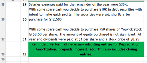 record each transaction. Omit explanations 2. Post the entries to T-accounts. 3.prepare