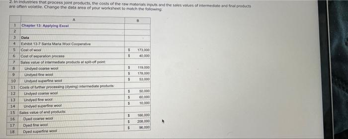 please help 2. In industries that process point products, the costs of