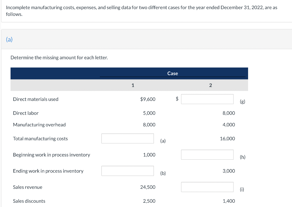 Please solve for case 1 and case 2 need it to