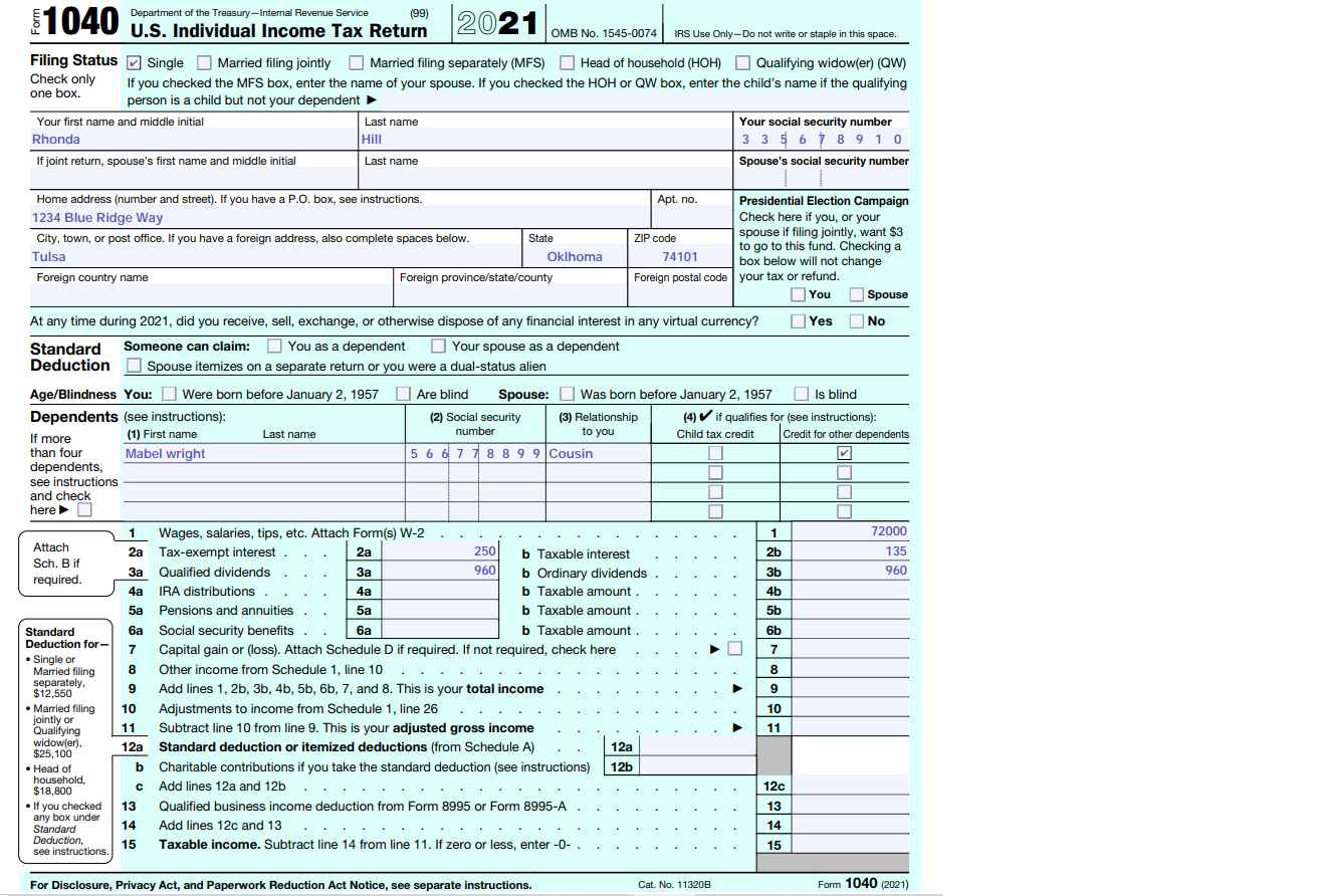 Tax Return Problems formerly Appendix C Individual Tax Return Problem 3 Required: