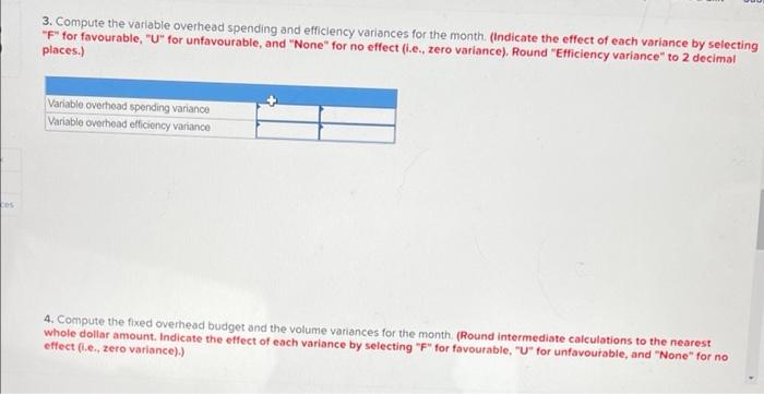 standards for one unit of Zoom follow Standard Quantity Standard Price Standard