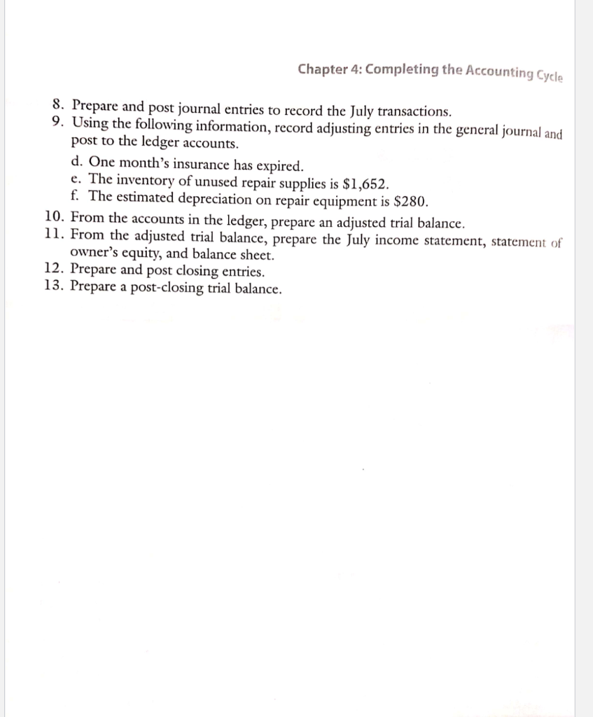 month optional) P10. On June 1, 2014, Bob Lutz opened Lutz Repair