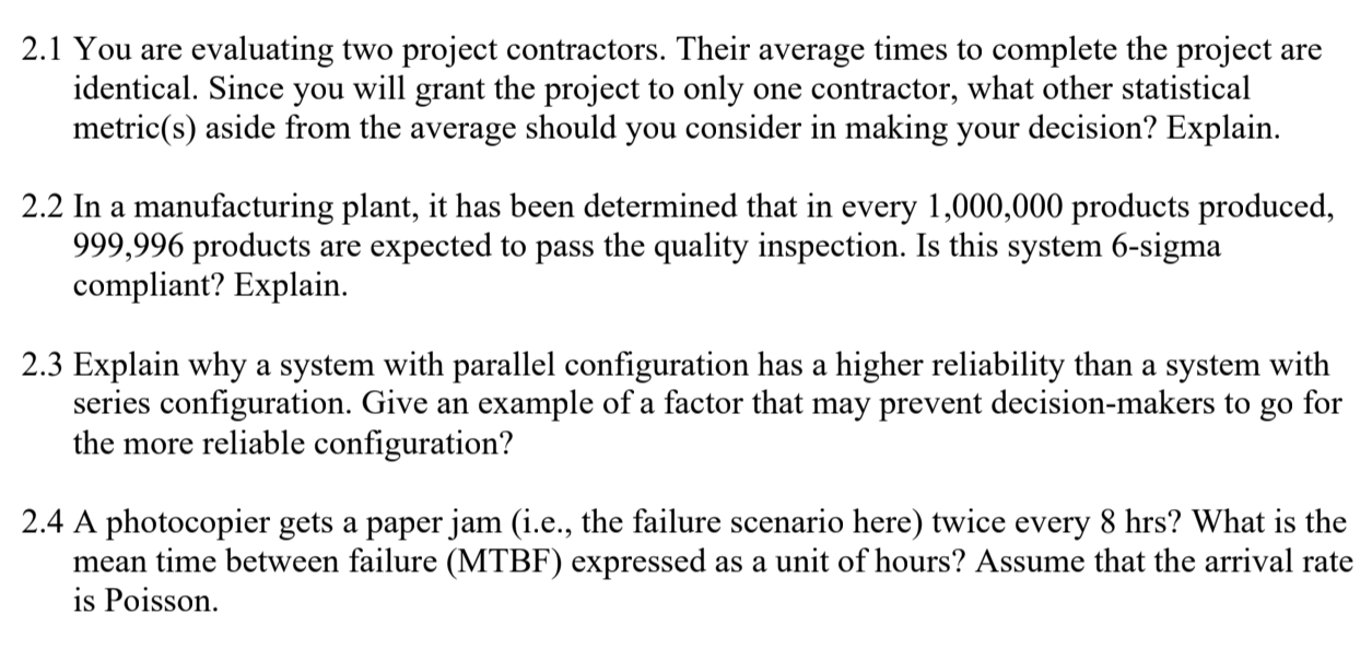 Refer to the attachment below, include all calculations please. 2.1 You are